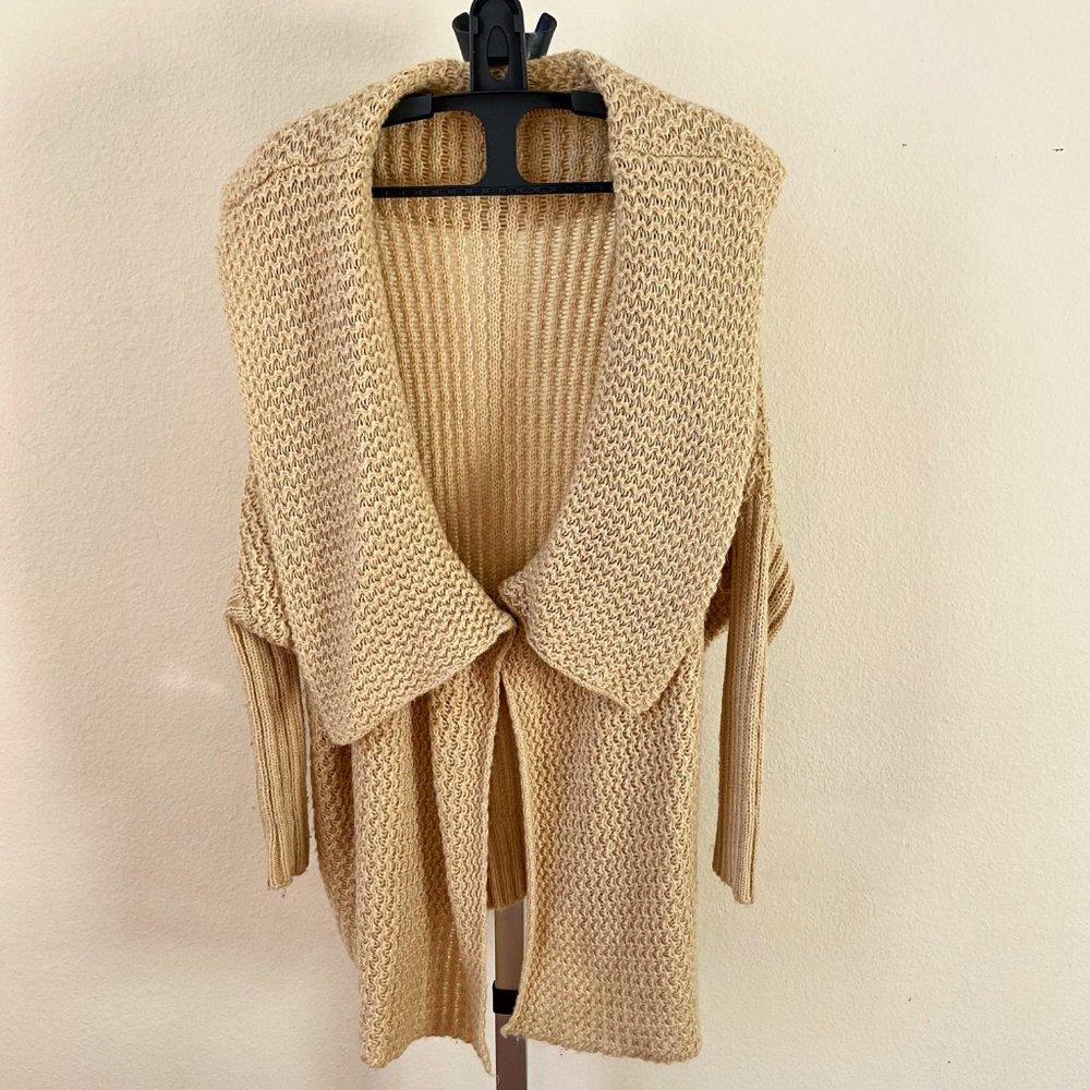 Wool Knit Wrap Sweater - image 2
